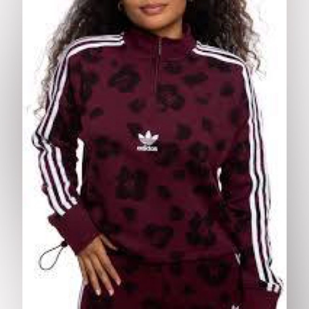 adidas x Marimekko Quarter-Zip Cropped Sweatshirt size xS
